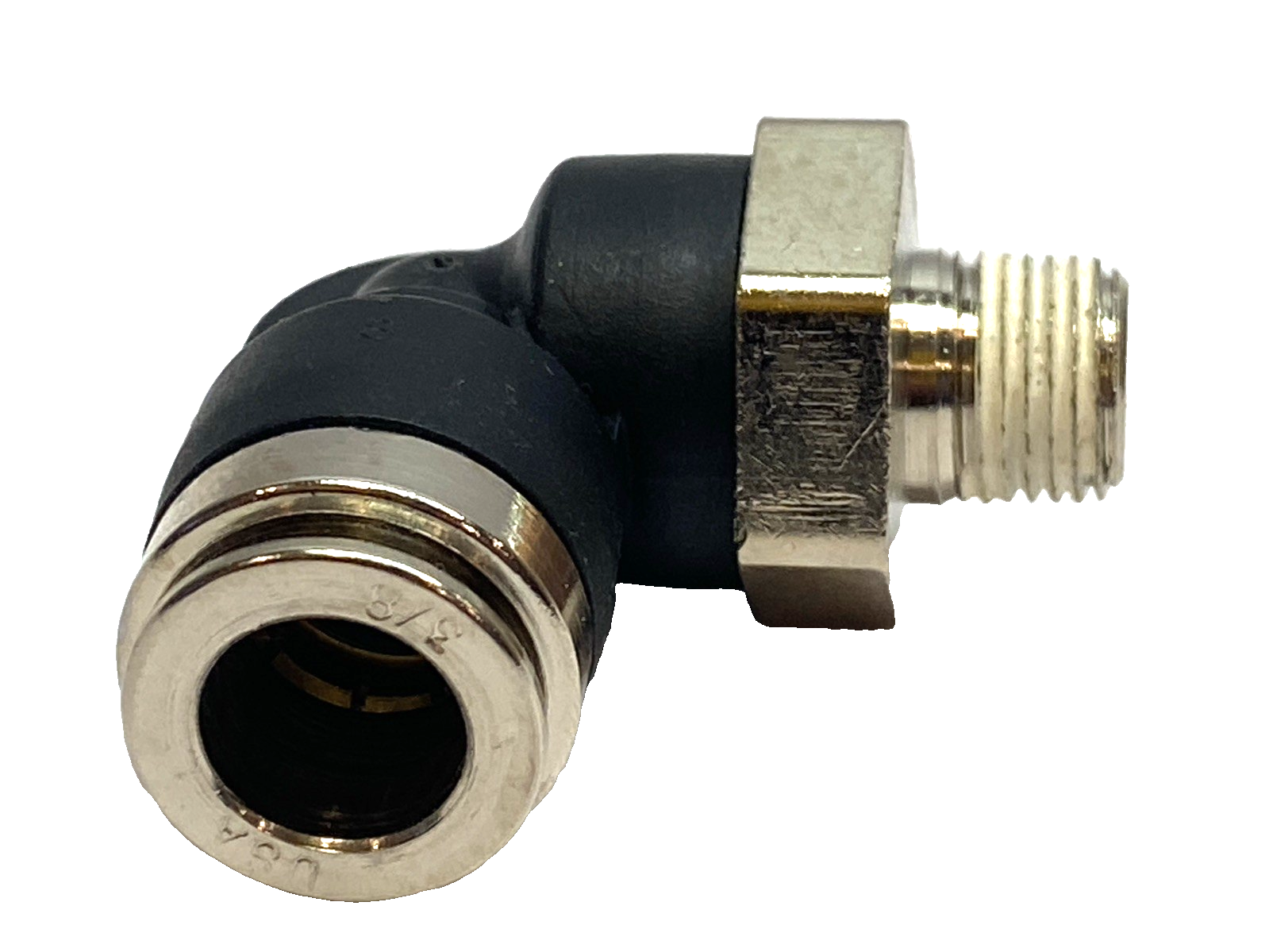 Parker W369PLP-6-2 90° Elbow 3/8" Tube x 1/8" MNPT Push-to-Connect LOT OF 3 - Maverick Industrial Sales