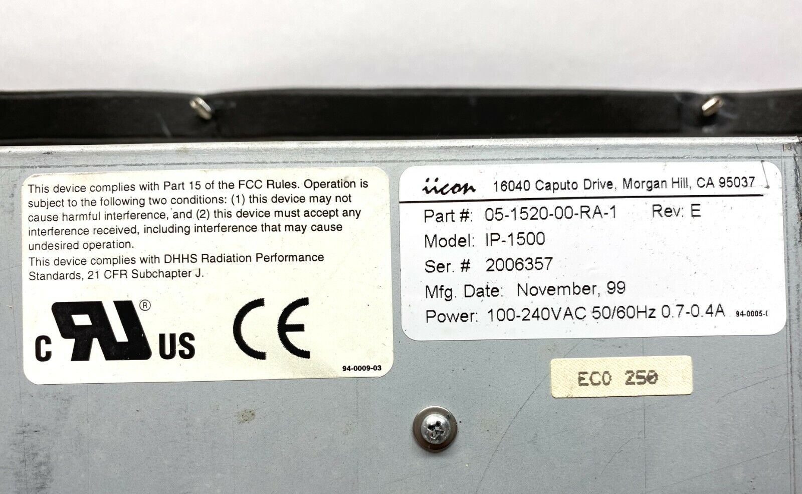 IIcon IP-1500 HMI Touchscreen Panel 15" 05-1520-00-RA-1 - Maverick Industrial Sales