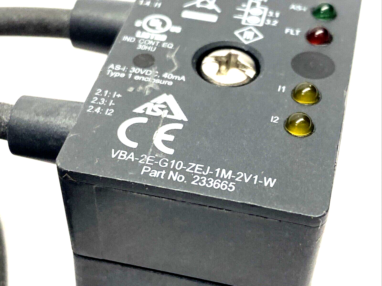 Pepperl+Fuchs 233665 AS-Interface Sensor Module VBA-2E-G10-ZEJ-1M-2V1-W - Maverick Industrial Sales