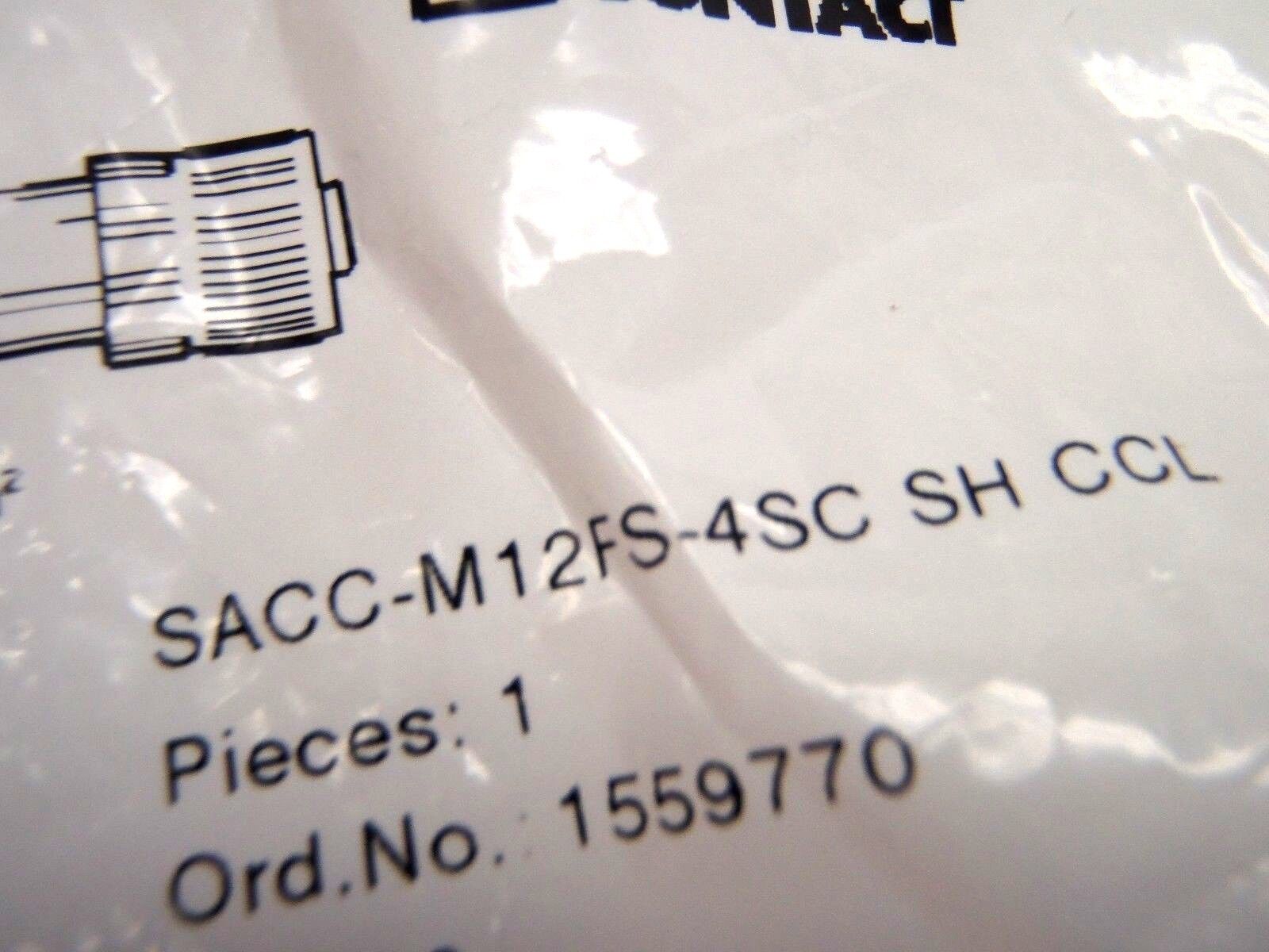 Phoenix Contact SACC-M12MS-4SC SH CCL Data Connector 1559767 LOT OF 2 - Maverick Industrial Sales