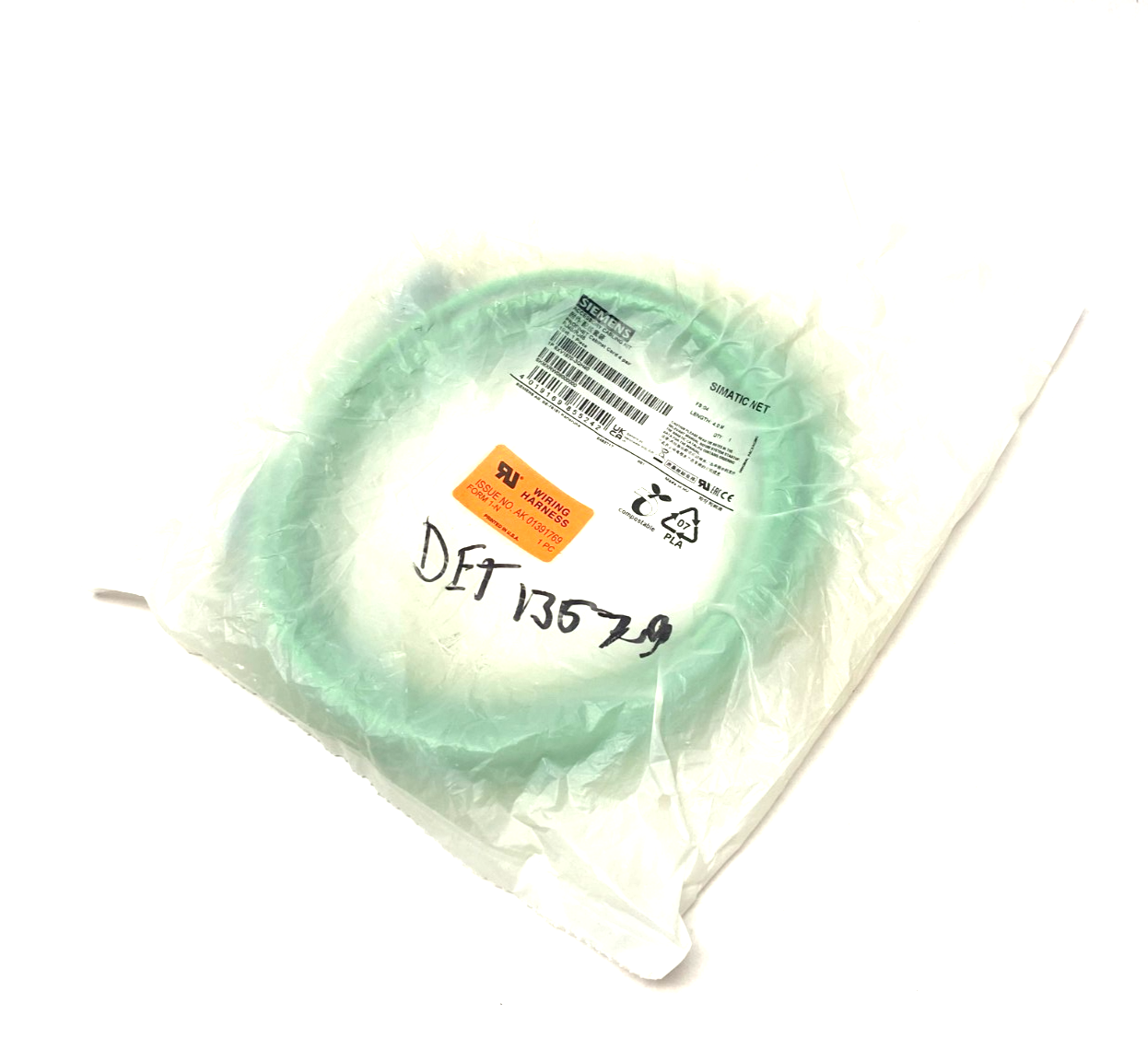 Siemens 6XV1870-3QH40 PROFINET Ethernet TP Cordset RJ45/RJ45 CAT6A 4m - Maverick Industrial Sales