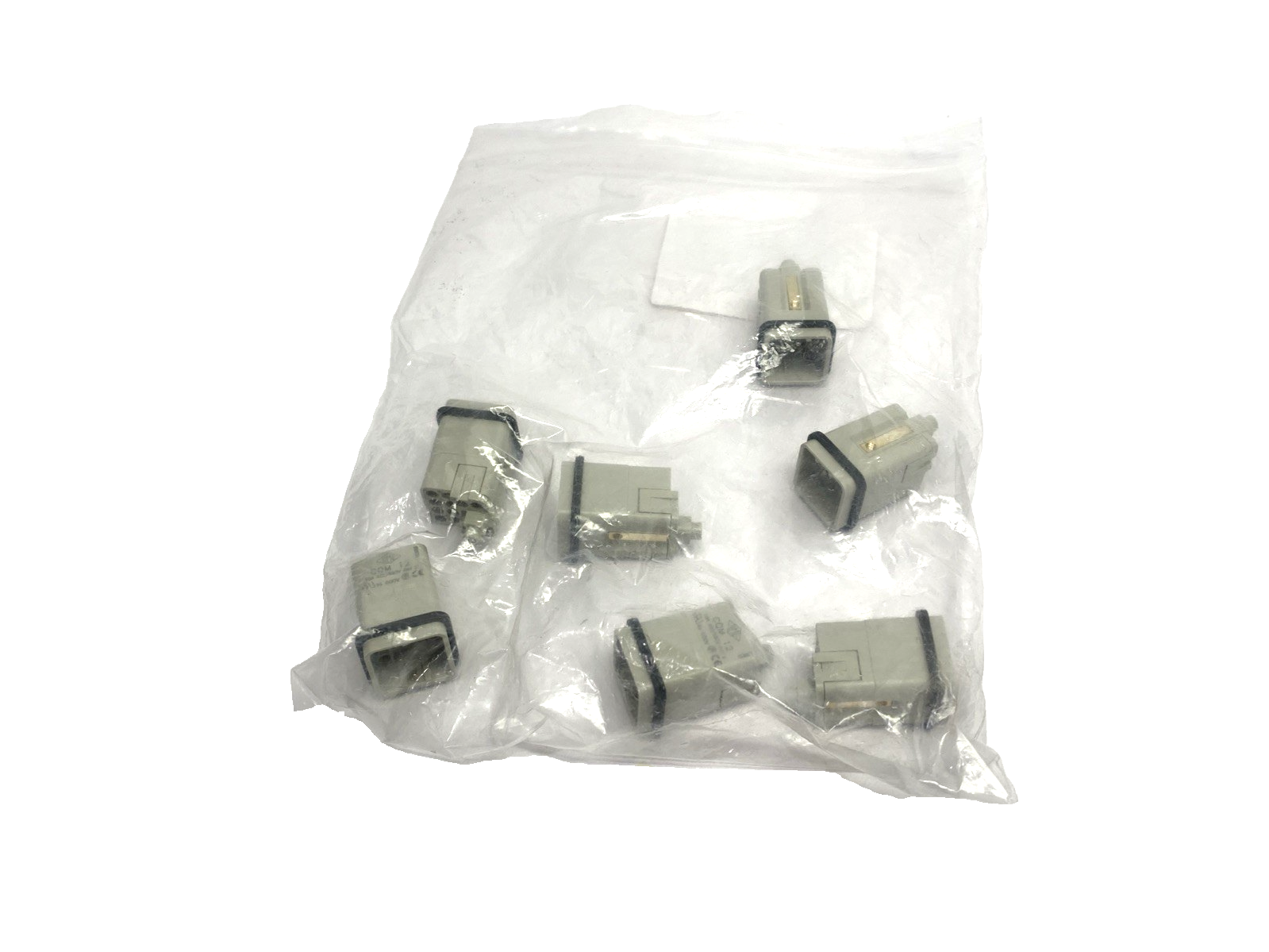 CQM-12,CQM 12 | ILME CQM 12 Male Crimp Connector Insert 12 Pole + PE, 10A, Mencom CQM-12 7-PK - New – Open box - Maverick Industrial Sales
