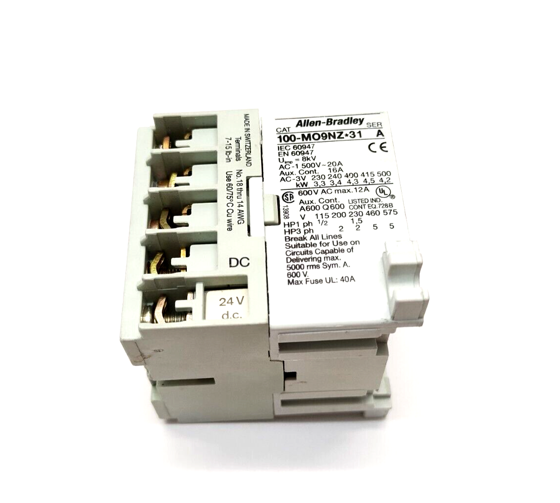 Allen Bradley 100-M09NZ2431 Ser. A Contactor 24VDC - Maverick Industrial Sales