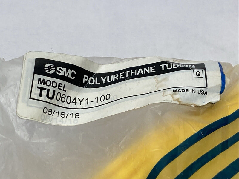 SMC TU0604Y1-100 Pneumatic Polyurethane Tubing Yellow 6mm OD 100m Roll - Maverick Industrial Sales