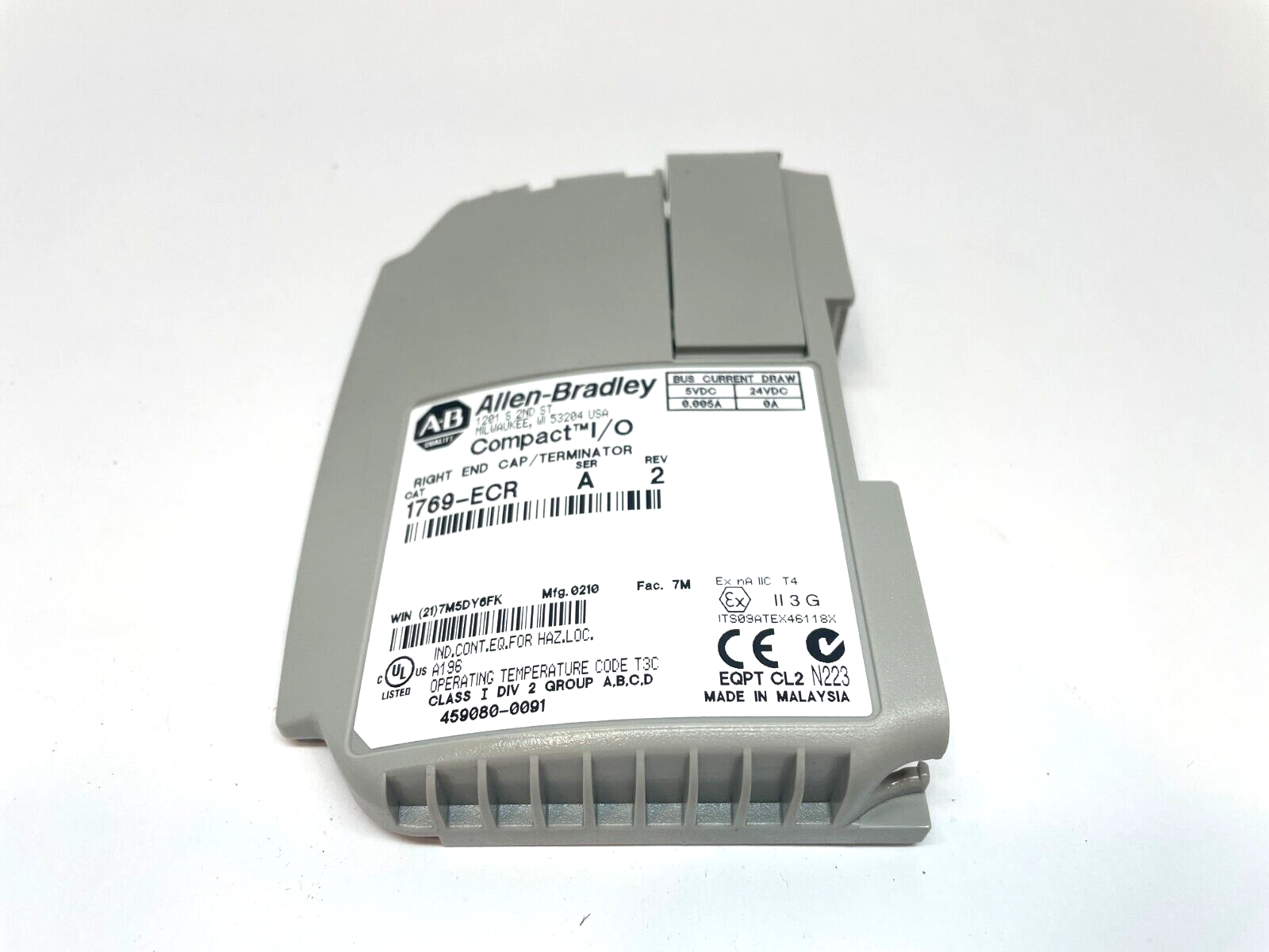 Allen Bradley 1769-ECR Ser. A Rev. 2 CompactLogix Right End Cap / Terminator - Maverick Industrial Sales