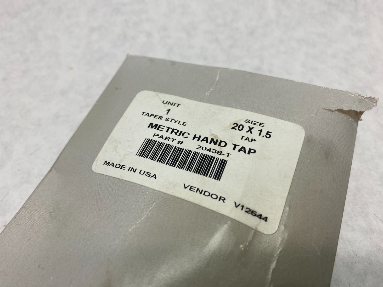 20438-T Straight Flute Hand Tap M20x1.50 Taper D6 Bright High Speed Steel 4-Flu - New – Open box - Maverick Industrial Sales