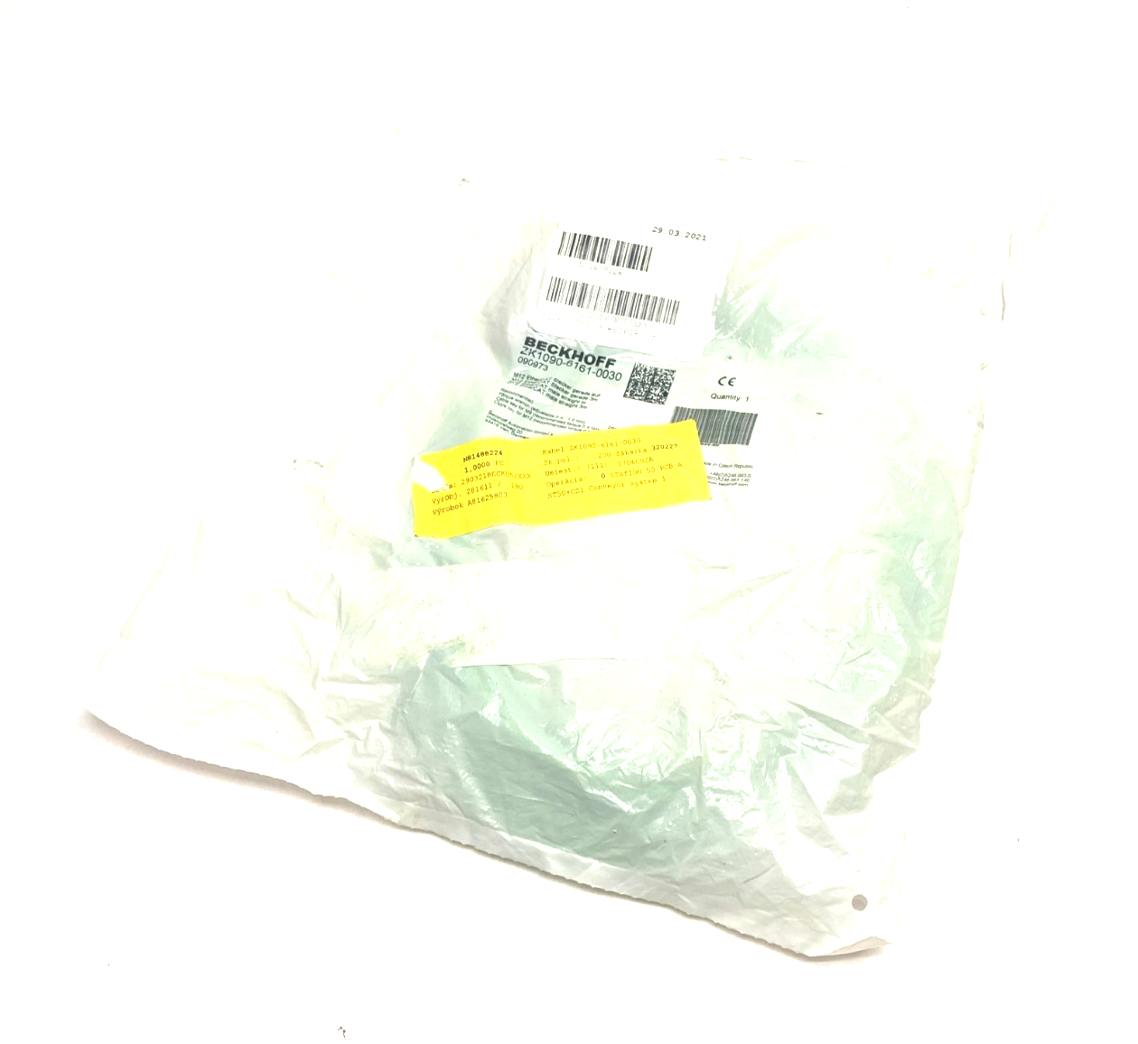Beckhoff ZK1090-6161-0030 Double Ended EtherCAT Power Cable M12 4-Pin 090973 - Maverick Industrial Sales