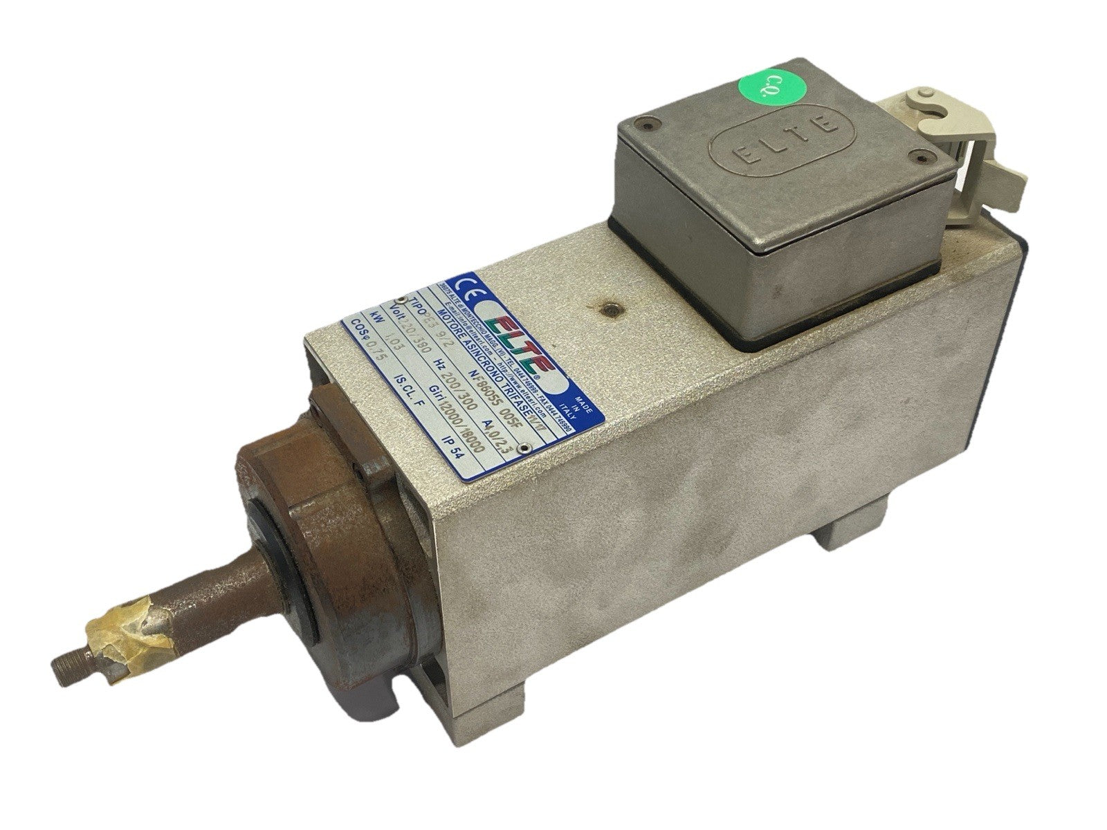 PE3 9/2 | ELTE Precision Electric Spindle Motor 12000/18000 RPM 4.0/2.3A 220/380 - Used - Maverick Industrial Sales