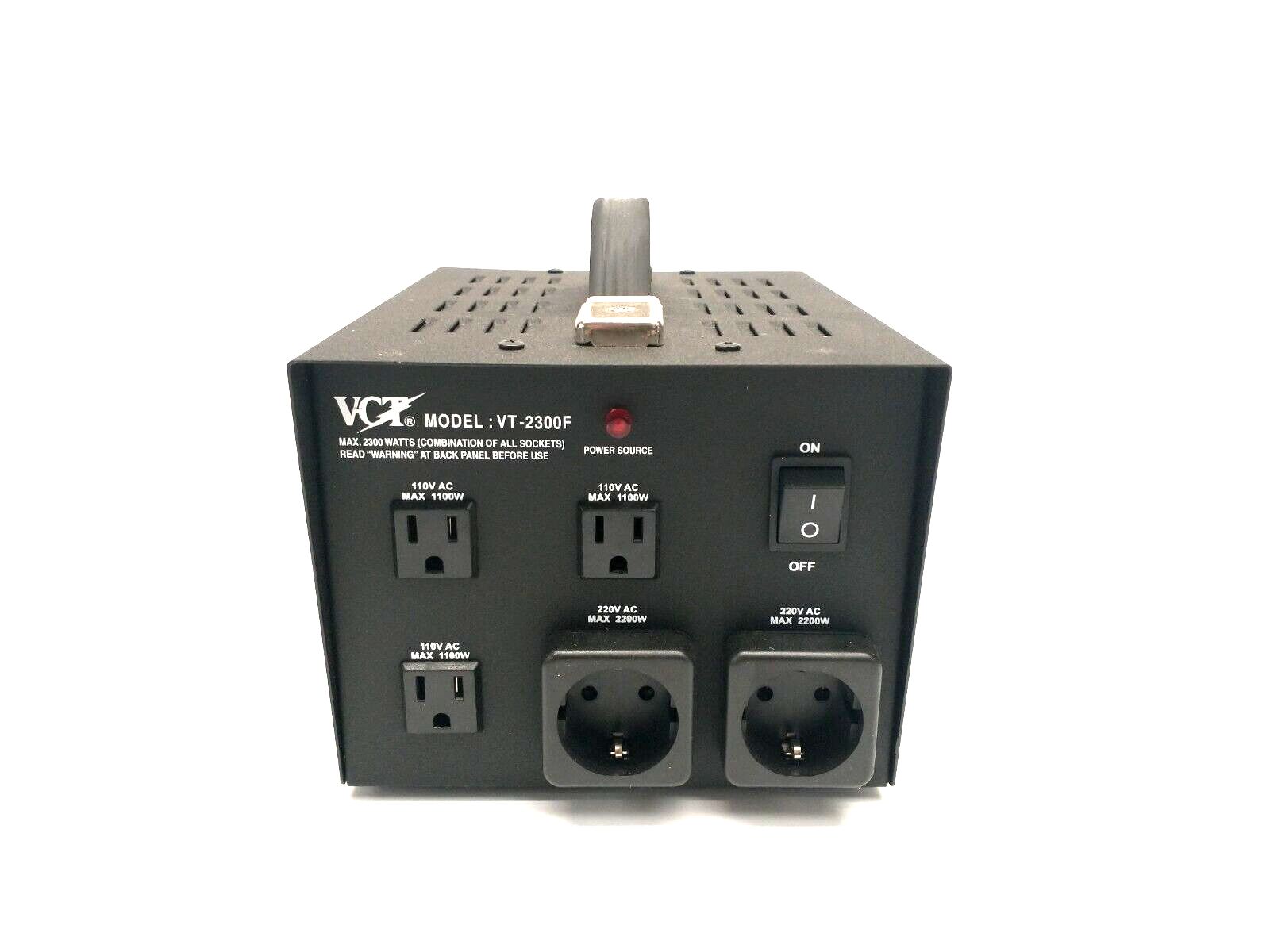 VCT VT-2300F Voltage Converter, Up/Down Transformer, 220/240V 110/120V 2300W - Maverick Industrial Sales