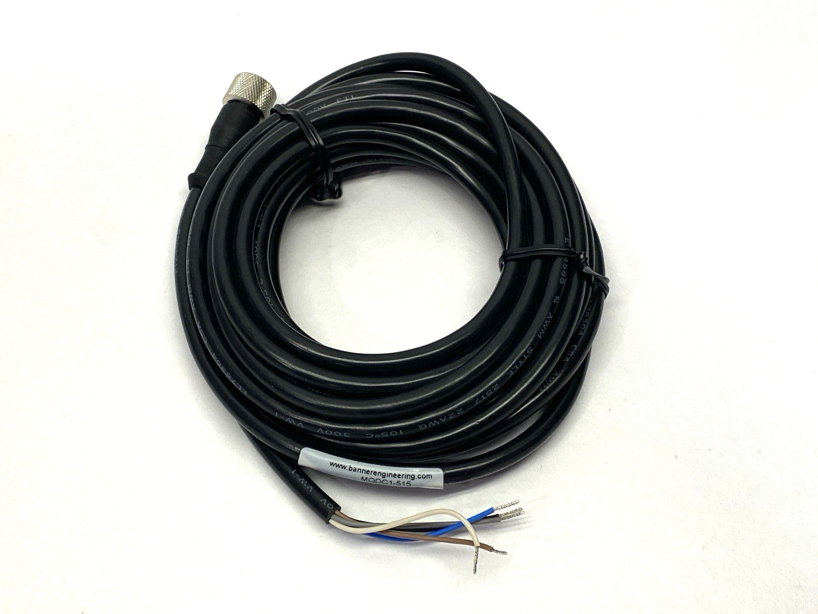 Banner MQDC1-515 Single-Ended Cable Female M12 Connector 5-Pin 5m 47812 - Maverick Industrial Sales