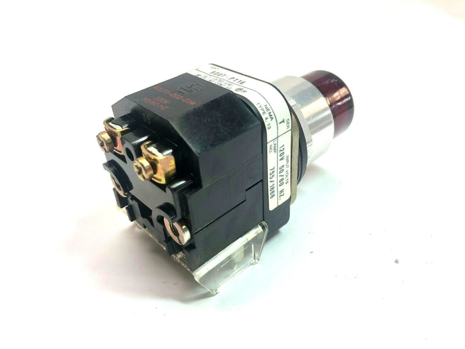 Allen Bradley 800T-PT16 Series T Push Button Switch NEMA Type 4,13 Red Cap 120V - Maverick Industrial Sales