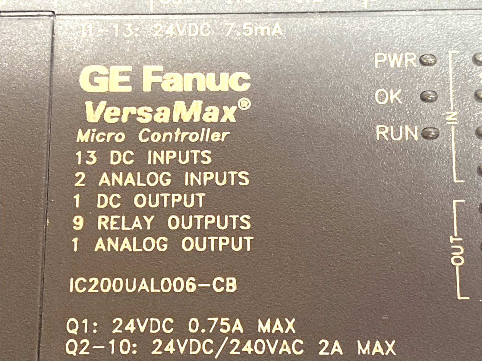 GE Fanuc IC200UAL006-CB VersaMax Micro PLC Relay Out 120VAC MISSING COVER - Maverick Industrial Sales