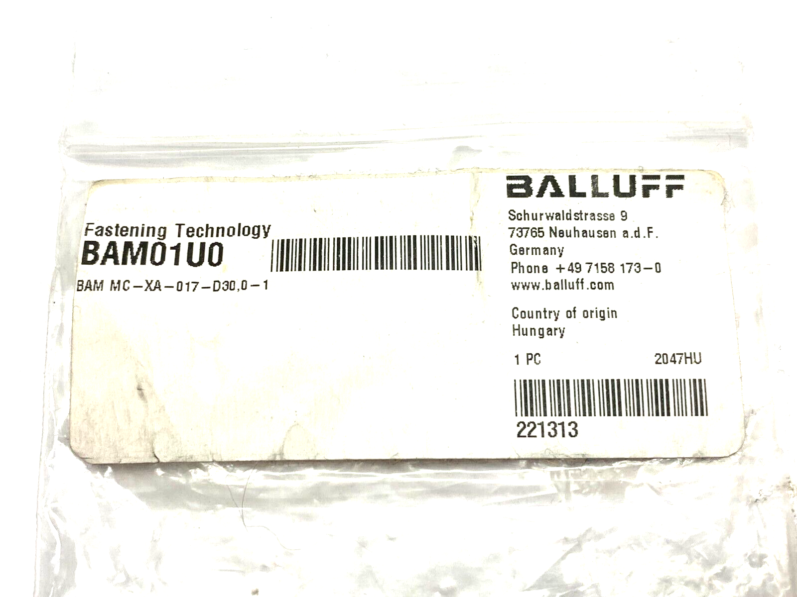 Balluff BAM01U0 Universal Bracket Mounting Cuff Aluminum BAM MC-XA-017-D30,0-1 - Maverick Industrial Sales