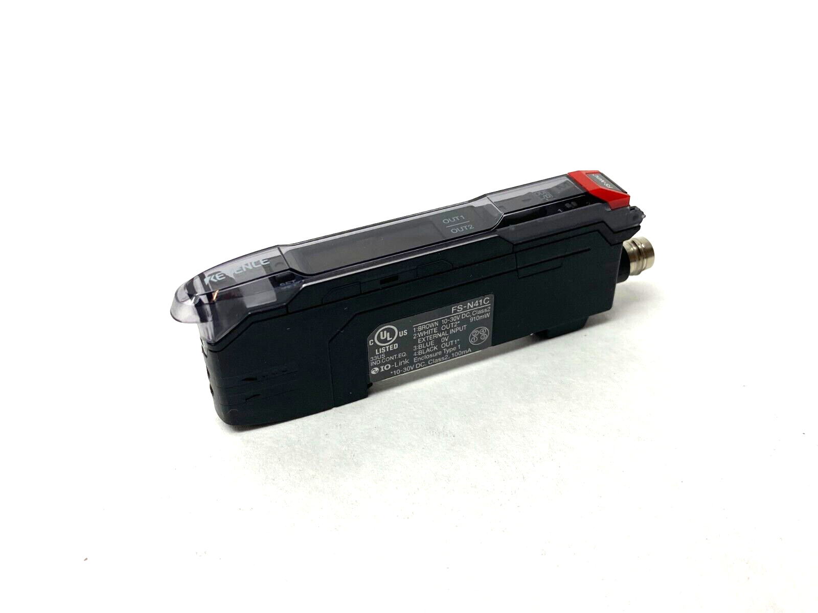 Keyence FS-N41C Fiber Optic Sensor Main Unit, M8 4-Pin Connector - Maverick Industrial Sales