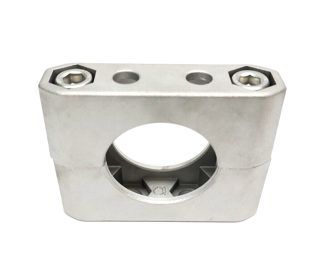 INOCON CM-B50-2-8 Multi-Piece Aluminum Clamping Tube Support 50mm Bore Diameter - Maverick Industrial Sales
