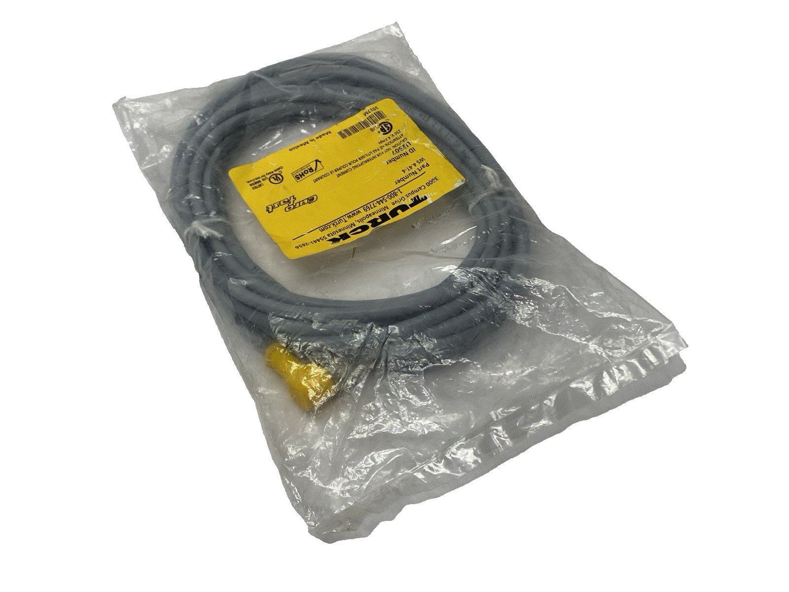 Turck WS 4.4T-4 Single-Ended M12 4-Pin Female Connector Cordset U2507 - Maverick Industrial Sales