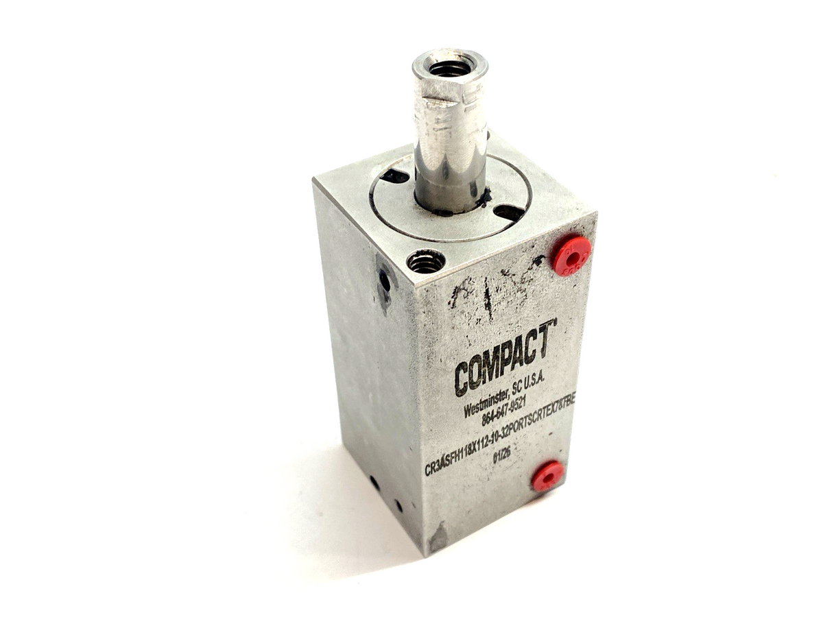 Compact CR3ASFH118X112-10-32PORTSCRTEX78TBE Cylinder 1-1/8" Bore 1-1/2" Stroke - Maverick Industrial Sales
