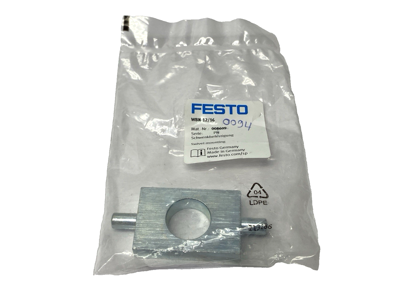 Festo WBN-12/16 Swivel Mounting 008609 - Maverick Industrial Sales
