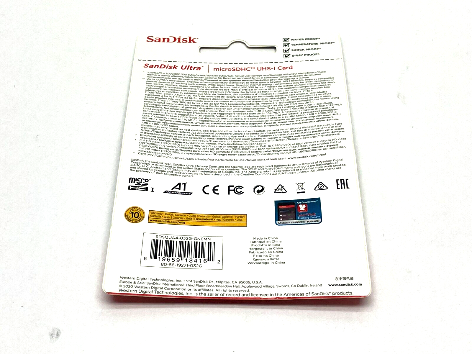 SanDisk SDSQUA4-032G-GN6MN Ultra microSDHC Memory Card 32GB 8pin - Maverick Industrial Sales
