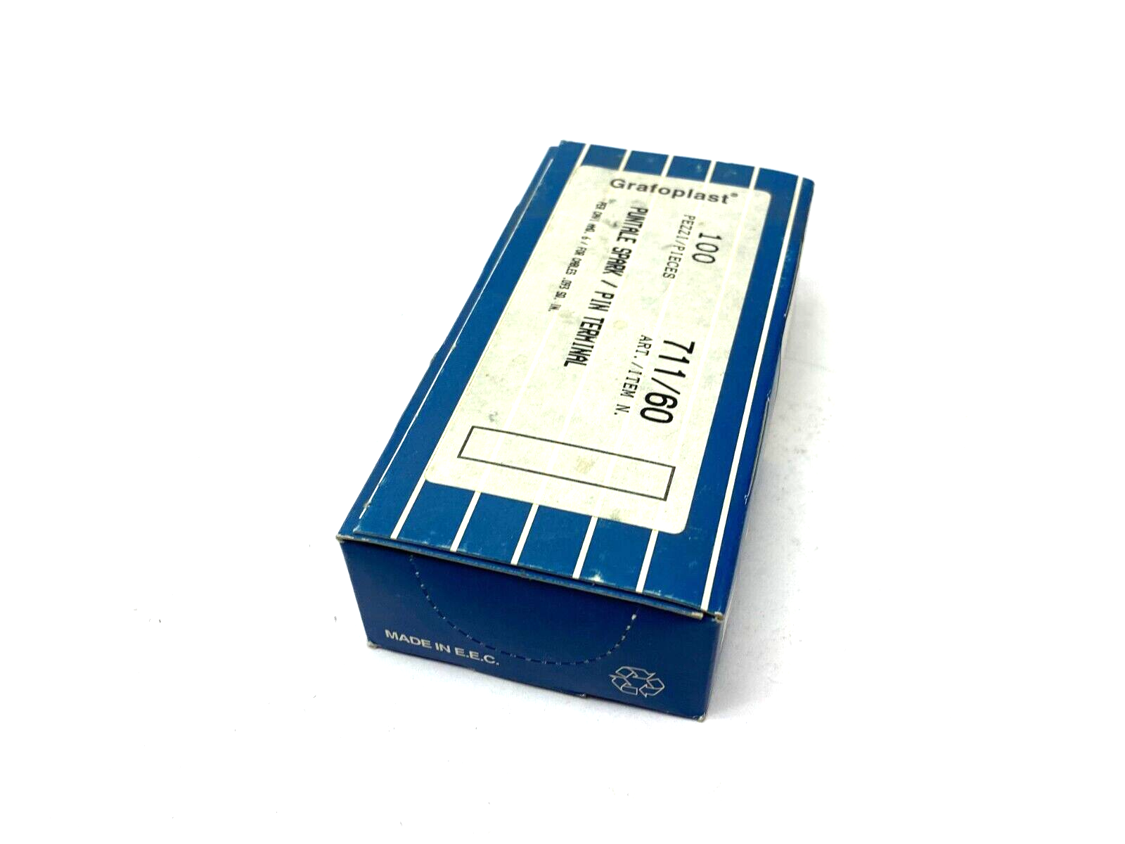 Grafoplast 711/60 17mm Spark Crimp-On Pins for Cable O.D. 6mm BOX OF 100 - Maverick Industrial Sales