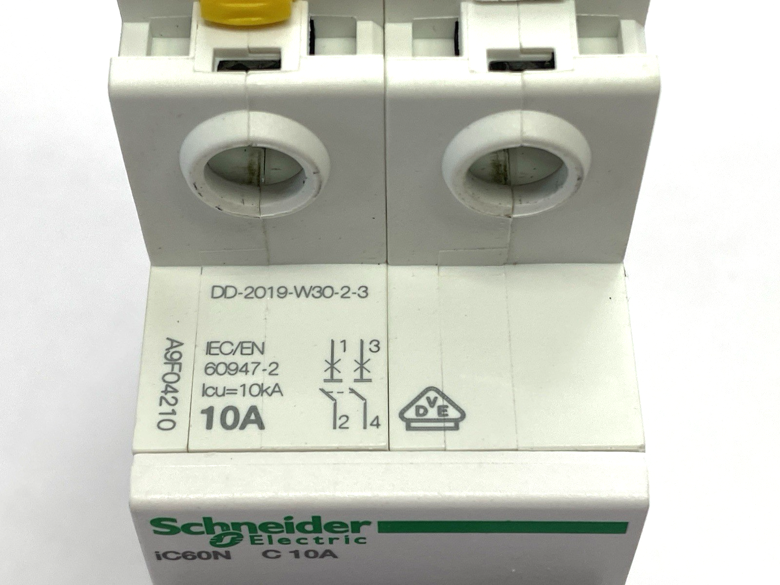 Schneider Electric A9F04210 Miniature Circuit Breaker 2-Pole 400V 10A DAMAGED - Maverick Industrial Sales