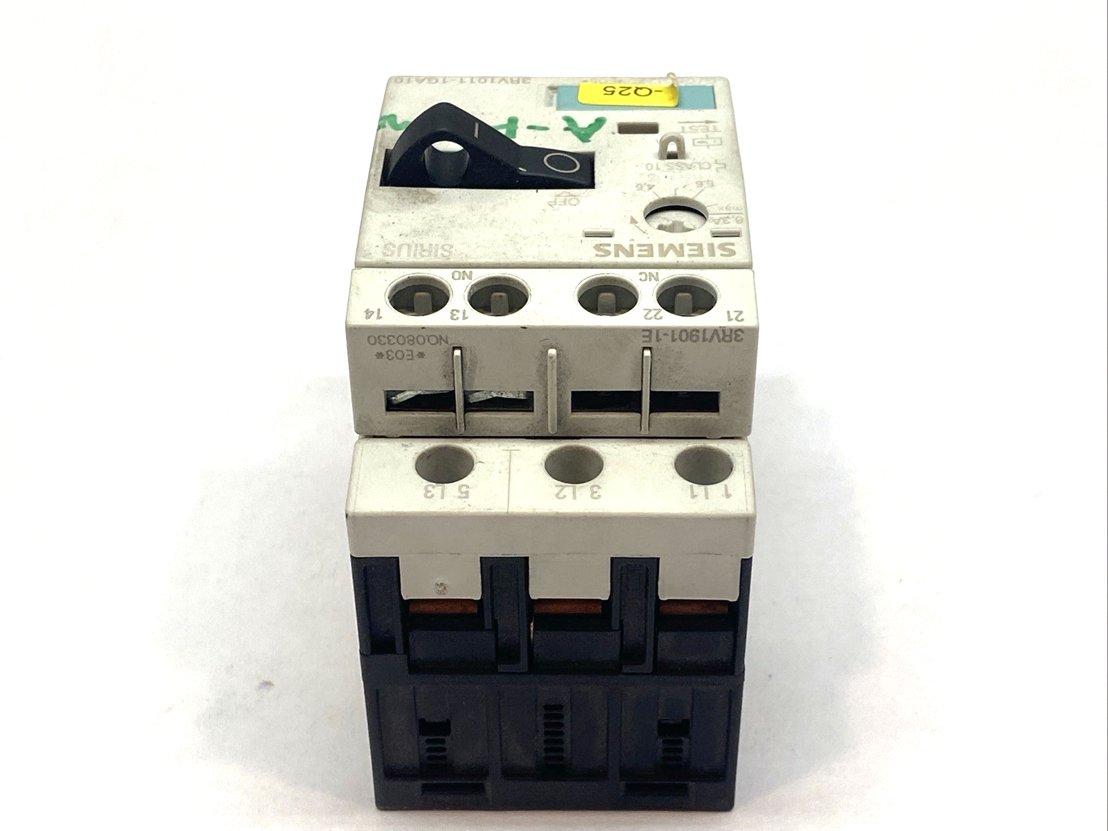 Siemens 3RV1011-1GA10 Motor Starter & Protection Circuit Breaker 4.5-6.3A - Maverick Industrial Sales