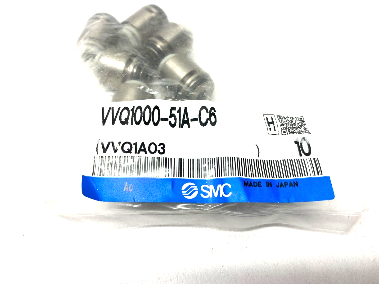 SMC VVQ1000-51A-C6 Stainless Steel Fitting Assembly 6mm PKG OF 10 - Maverick Industrial Sales