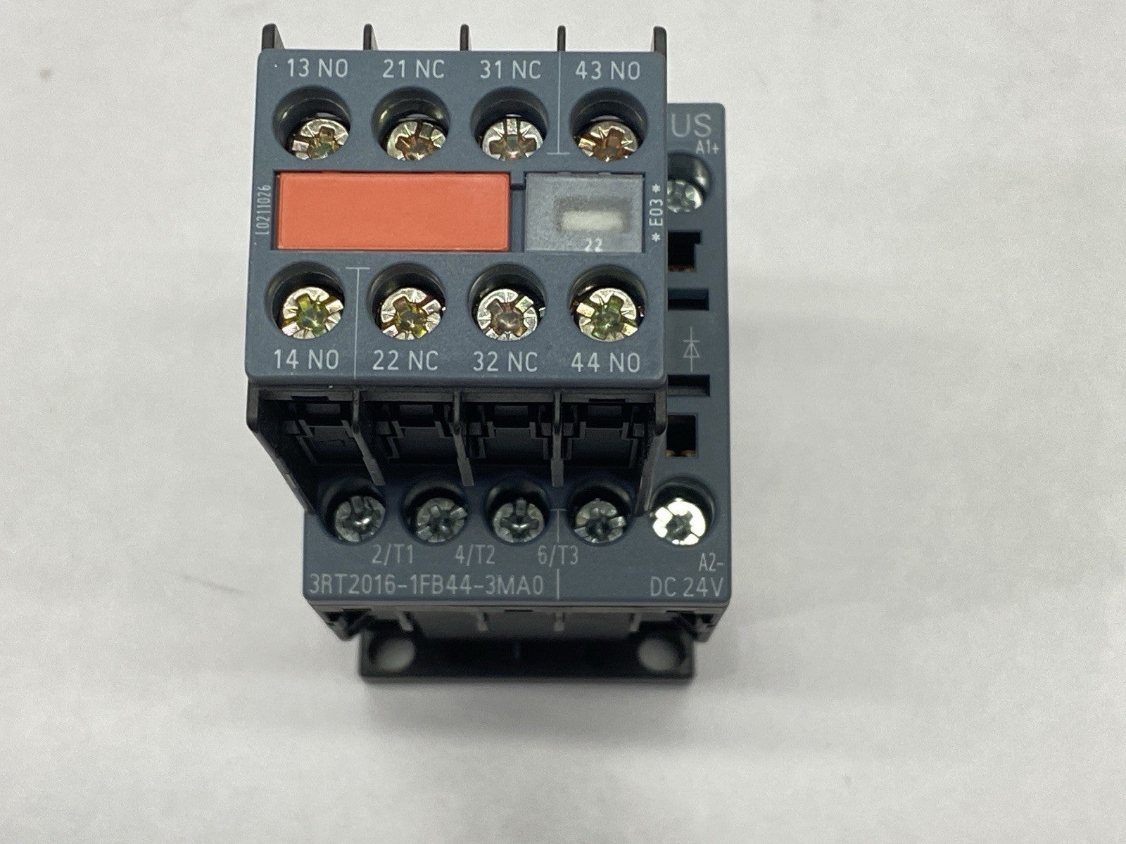 Siemens 3RT2016-1FB44-3MA0 Power Contactor 2NO 2NC 3-Pole 9A 4kW 24VDC - Maverick Industrial Sales