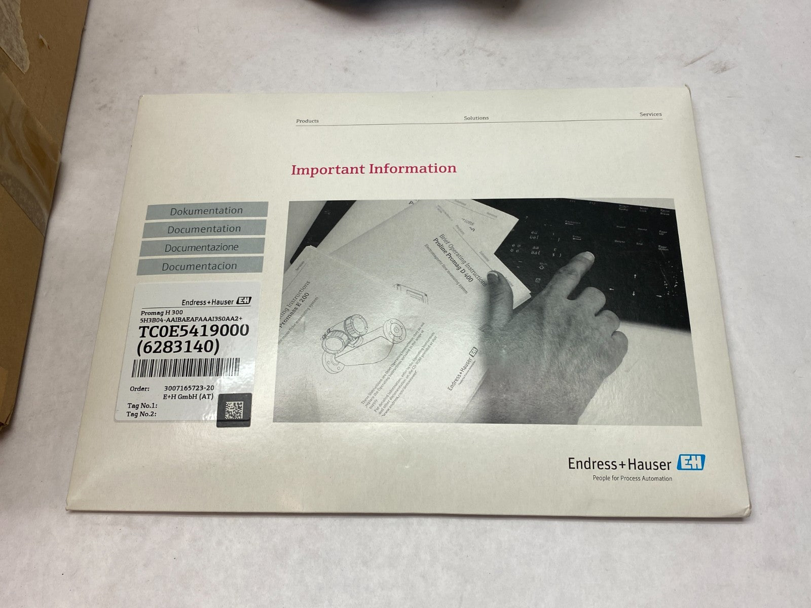 Endress+Hauser 5H3B04-DHK2/101 Promag Proline H 300 Electromagnetic Flowmeter - Maverick Industrial Sales