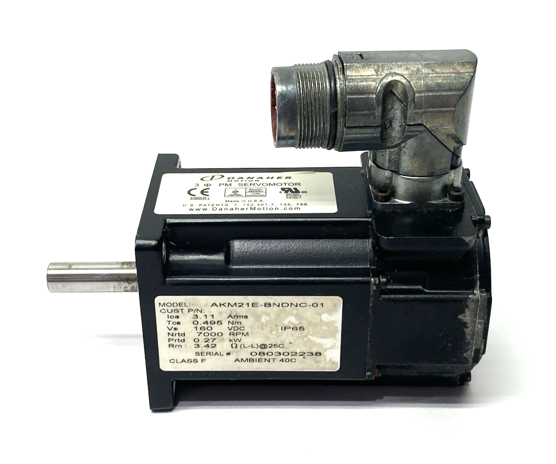 Kollmorgen Danaher Motion AKM21E-BNDNC-01 Servo Motor 3-Phase 3.11Arms 7000rpm - Maverick Industrial Sales