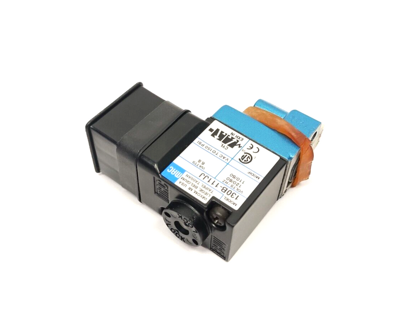 Mac Valves 130B-111JJ Valve-less Base Direct Solenoid 120VAC 6.8W, 150 PSI - Maverick Industrial Sales