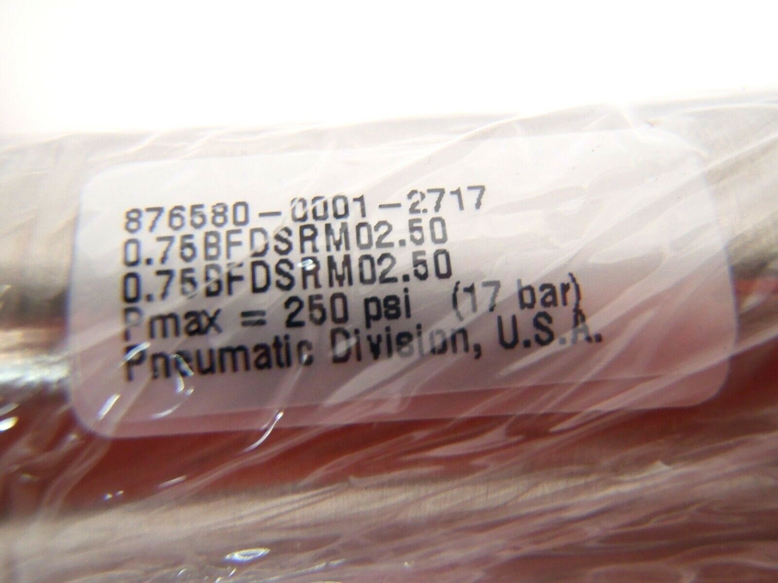 Parker 876580-0001-2717 Pneumatic Cylinder 250 psi (17 bar) 0.75BFDSRM02.50 - Maverick Industrial Sales
