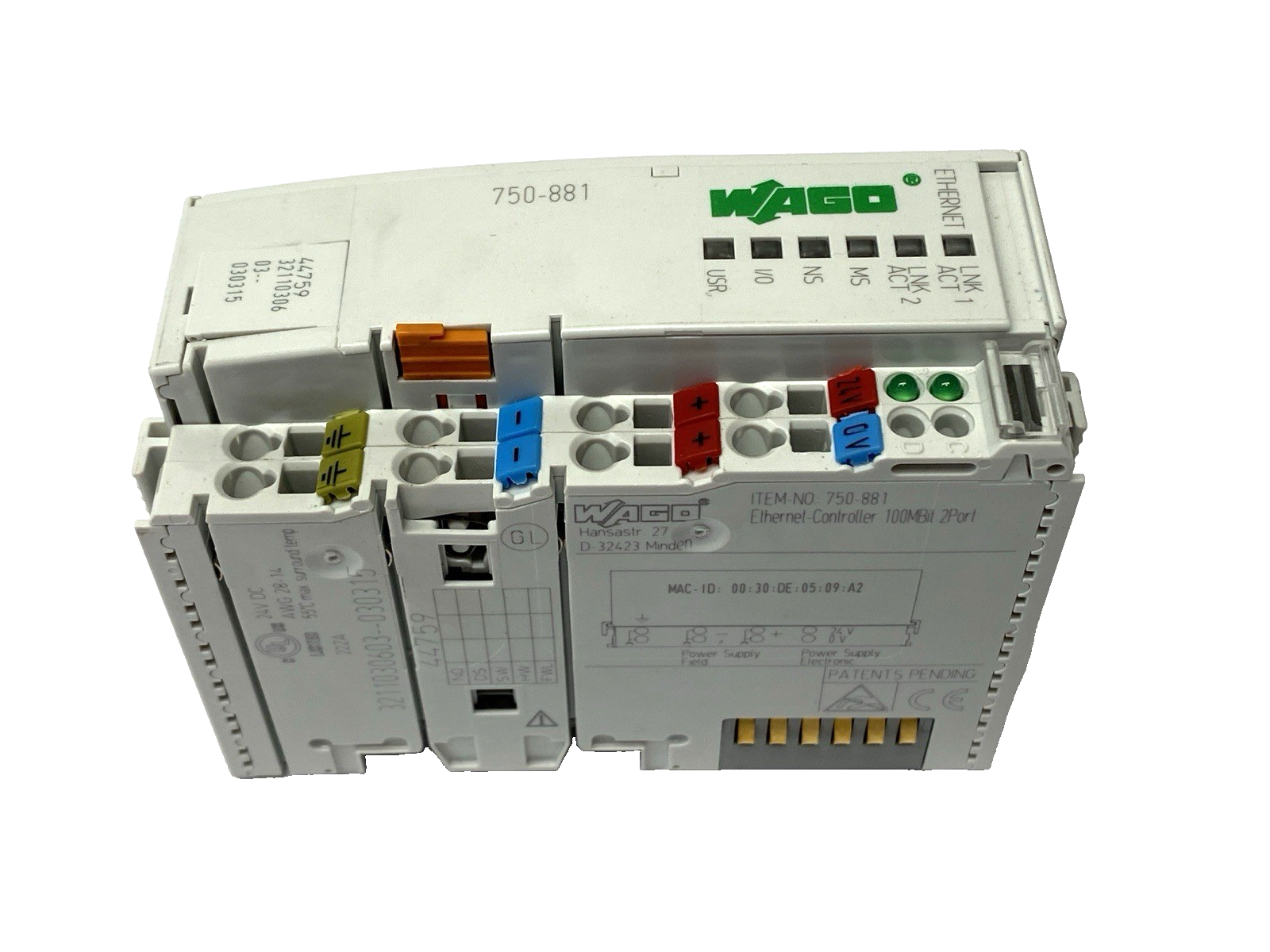 Wago 750-881 Ethernet Controller 2-Port 24VDC - Maverick Industrial Sales