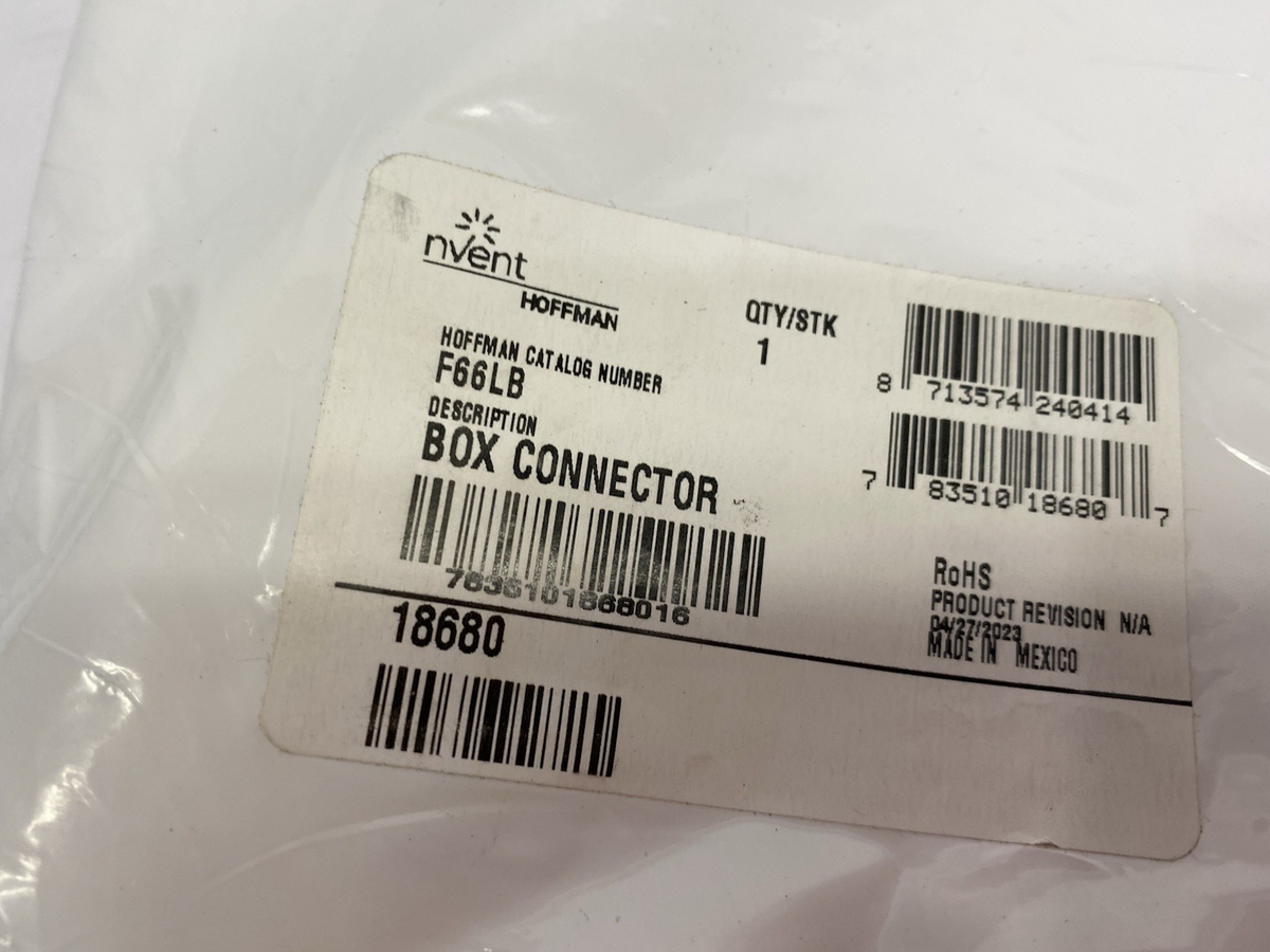 Hoffman nVent F66LB Lay-In Box Connector 6.00"x6.00" Gray, Steel - Maverick Industrial Sales