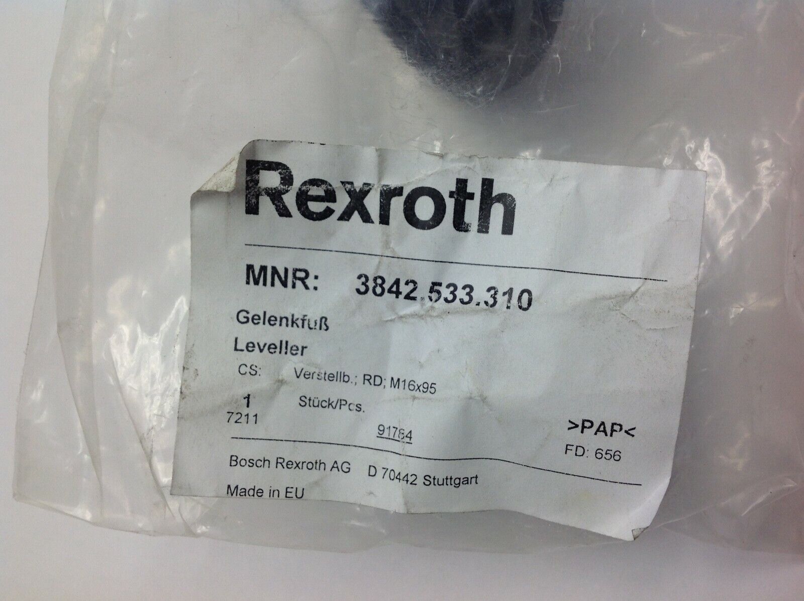 Rexroth 3842.533.310 Levelling Foot M16x95 Leveller - Maverick Industrial Sales