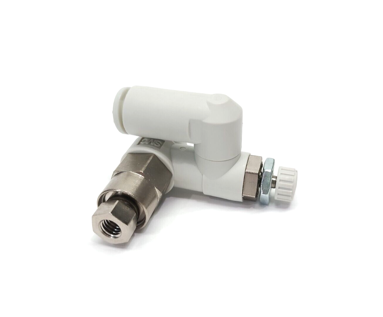 SMC ASP330F-01-06S Elbow Fitting, Flow Control & Pilot Check Valve 6mm OD Tube - Maverick Industrial Sales