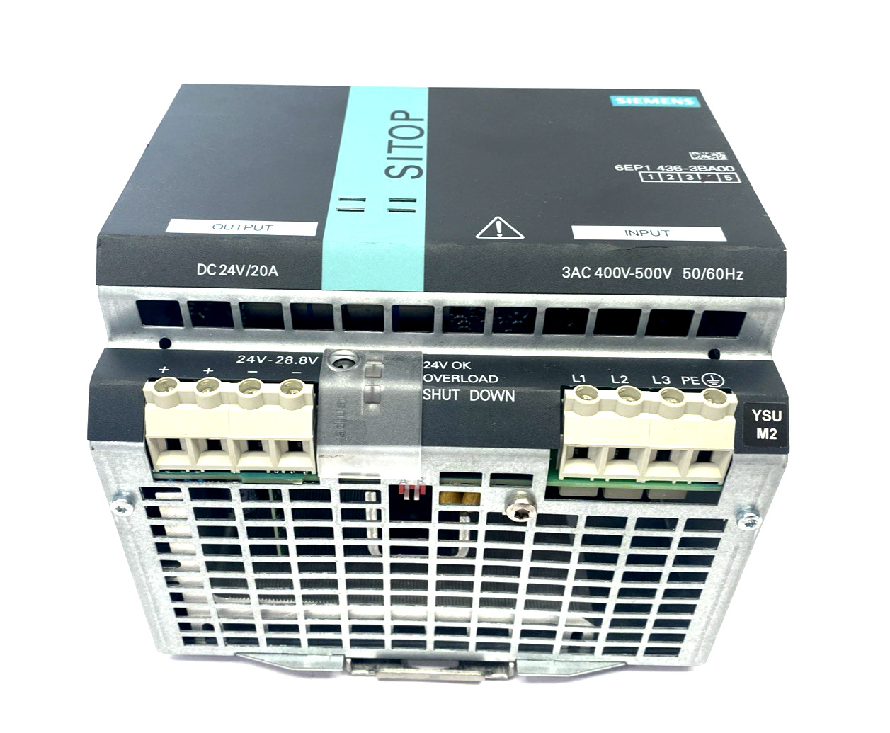 Siemens 6EP1436-3BA00 SITOP Modular Stabilized Power Supply 400-500VAC 24VDC 20A - Maverick Industrial Sales
