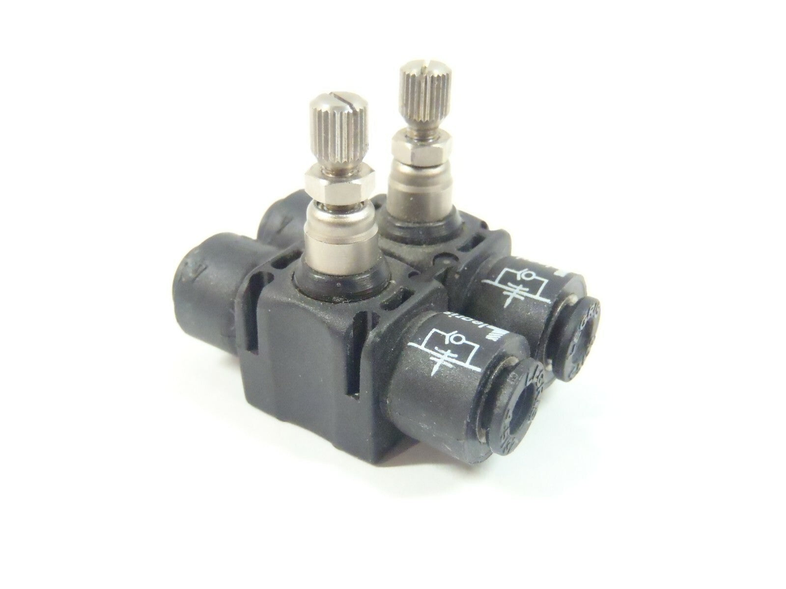 Parker 7770 04 00 One-way In-line 5/32" Inch Flow Control Regulator LOT OF 2 - Maverick Industrial Sales
