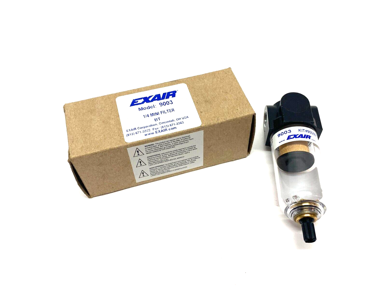 Exair 9003 Mini Filter 1/4" Ports - Maverick Industrial Sales