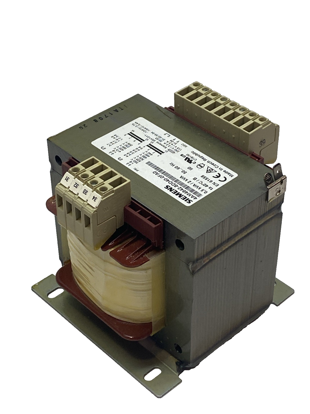 Siemens 4AM4842-8DD40-0FA0 Transformer Multi-Tap 208-550VAC - Maverick Industrial Sales