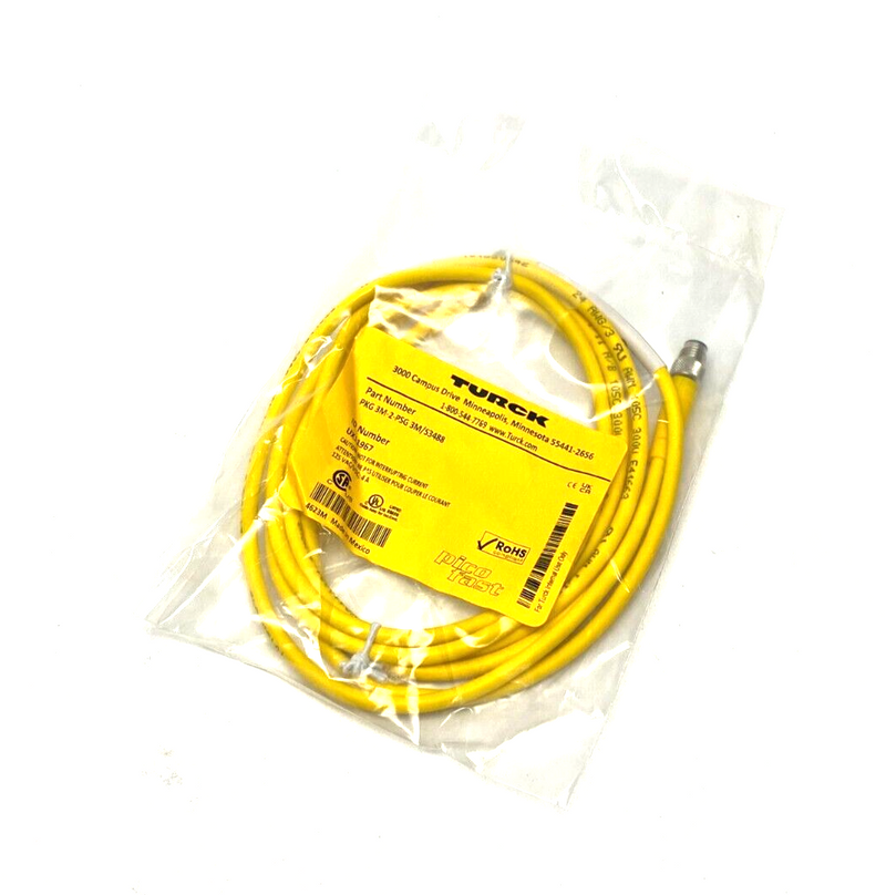 Turck PKG 3M-2-PSG 3M/S3488 Picofast Double Ended Cordset UX11967 - Maverick Industrial Sales