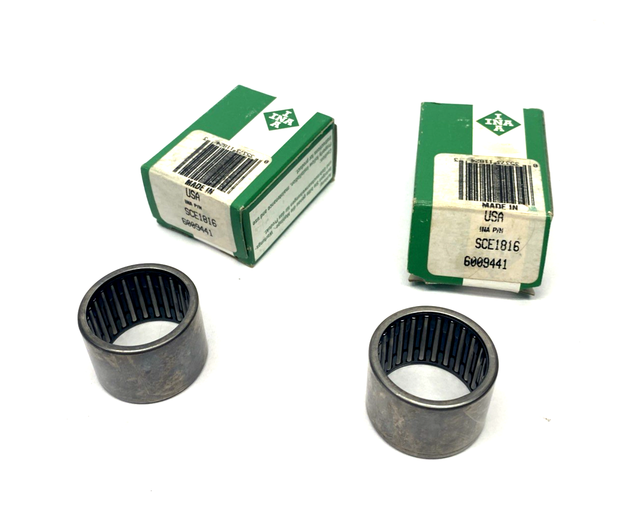 SCE1816 | INA Drawn Cup Needle Roller Bearing 1.125" Bore, 1.375" OD, 1" Wide 2PK - New - Maverick Industrial Sales
