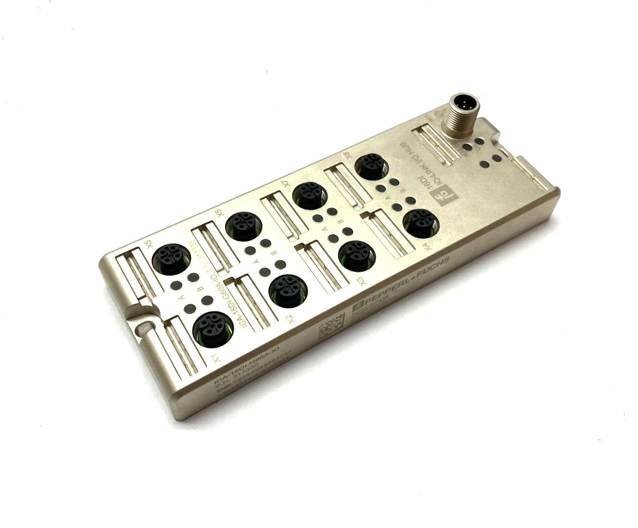 ICA-16DI-G60A-IO, 313335 | Pepperl+Fuchs ICA-16DI-G60A-IO IO-Link Ethernet Fieldbus Hub Module, 313335 - New – Open box - Maverick Industrial Sales
