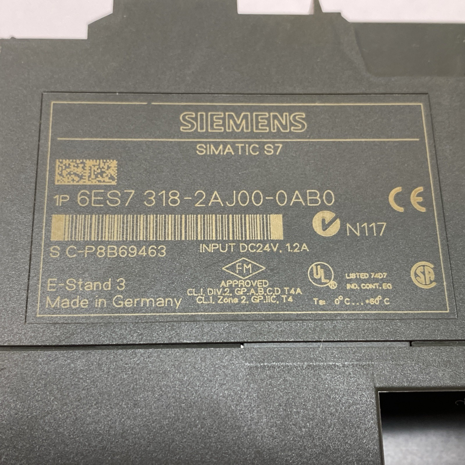 6ES7318-2AJ00-0AB0 | Siemens CPU SIMATIC S7-300 CHIPPED / DAMAGED - Used - Maverick Industrial Sales