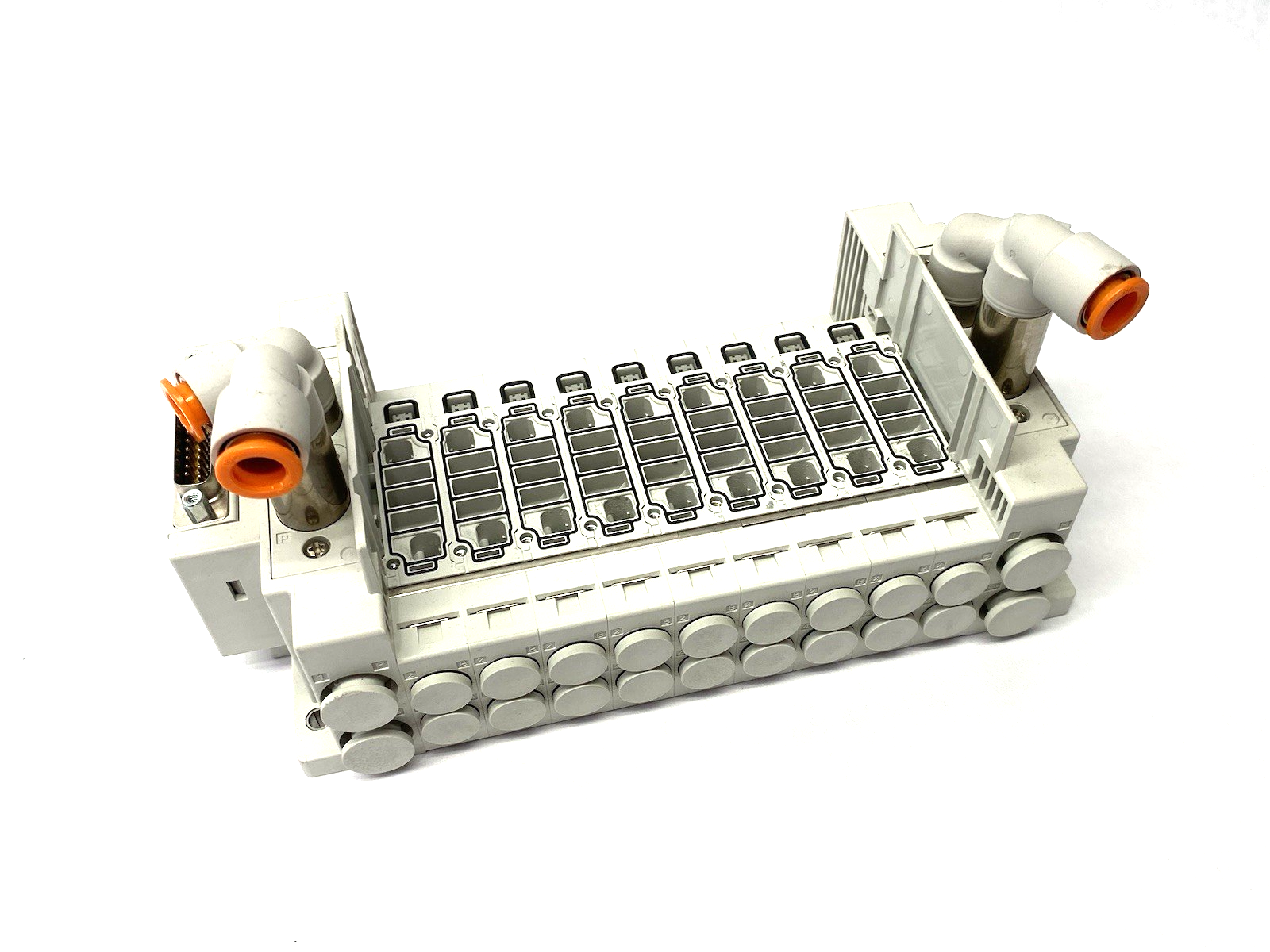 SMC SS5Y5-12F1-09B-N 9-Station Pneumatic Manifold Assembly Unit - Maverick Industrial Sales