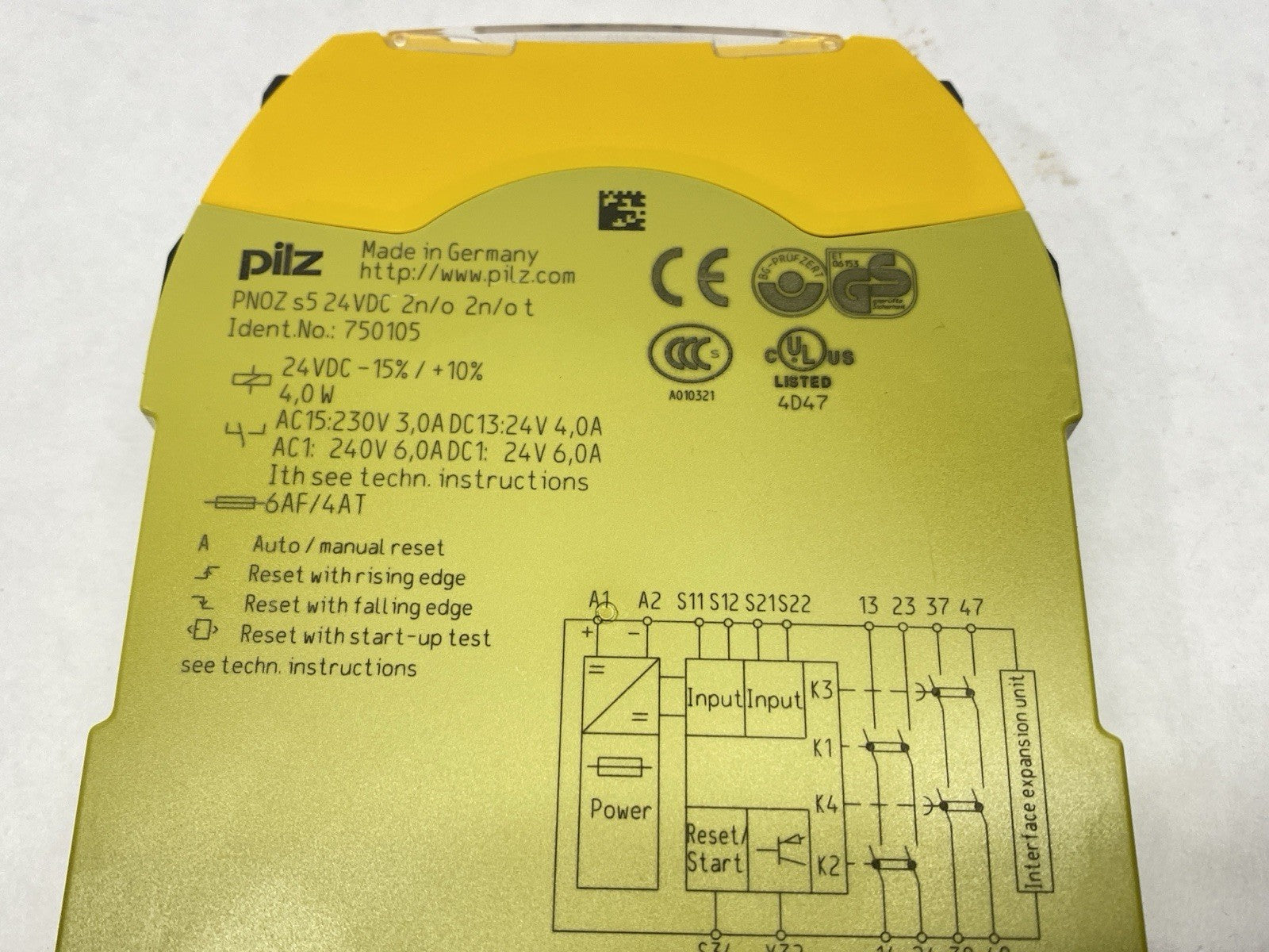 PNOZ s5 24VDC 2n/o 2n/ot | Pilz Sigma Safety Relay 750105 - Used - Maverick Industrial Sales