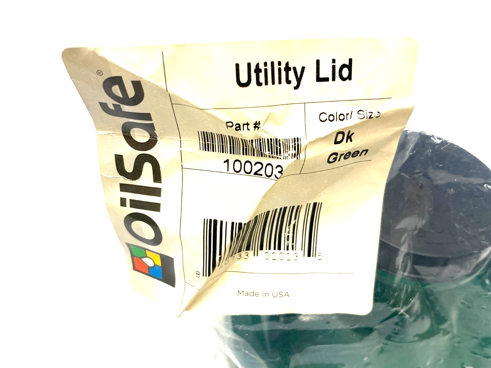 100203 | Oilsafe Utility Lid, Dark Green, 48mm Opening - New - Maverick Industrial Sales