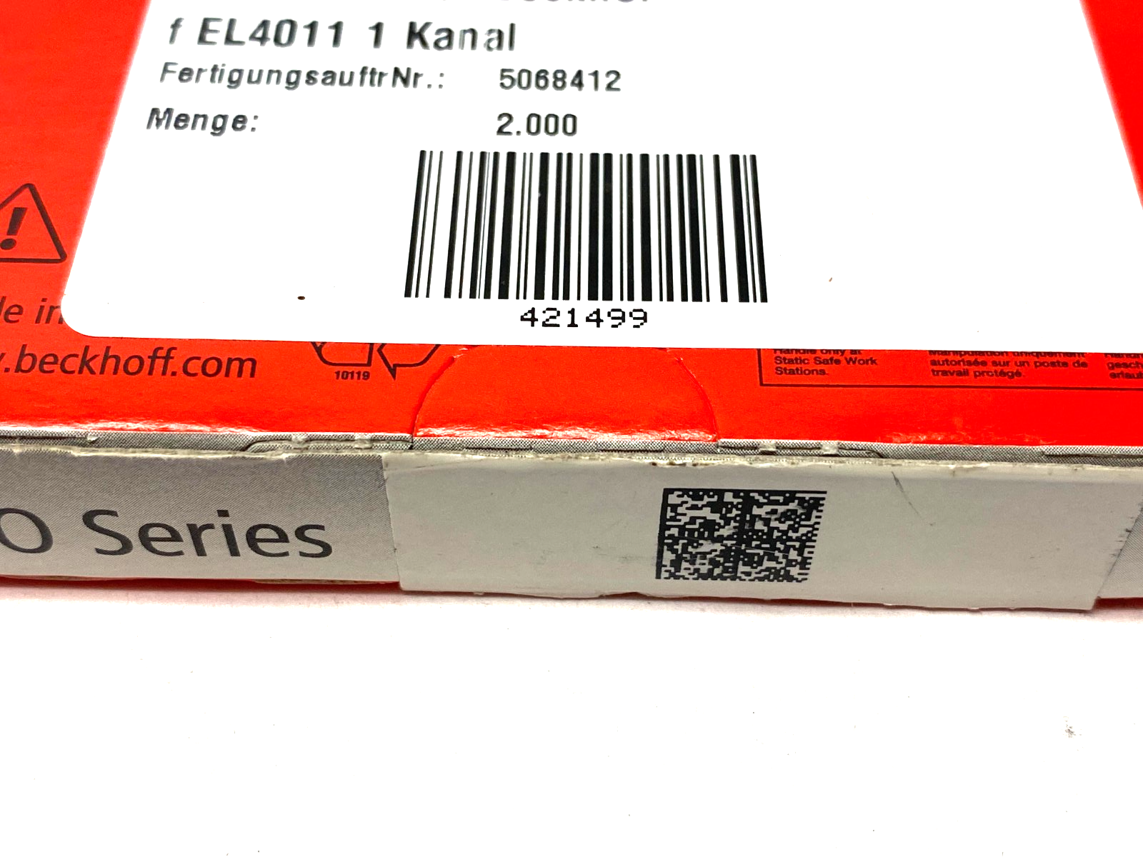 Beckhoff EL4011 EtherCAT 1-Channel Analog Output Terminal 12-Bit - Maverick Industrial Sales