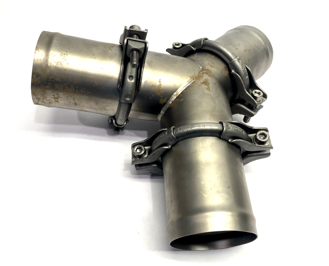Jacob 11083260 Exhaust System Fork, DN80 90 Deg. Y-Type w/ Clamps - Maverick Industrial Sales