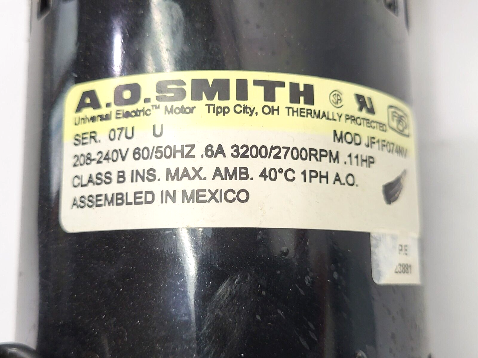 A.O. Smith JF1F074NV Blower Motor - Maverick Industrial Sales